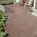 This patio is stamped with the Ashlar Slate stamp.